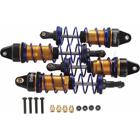 Amortisseurs avant et arrière en alliage d'aluminium pour voitures RC Traxxas 1/10 (HSP), pièces de rechange dorées. (1/5)