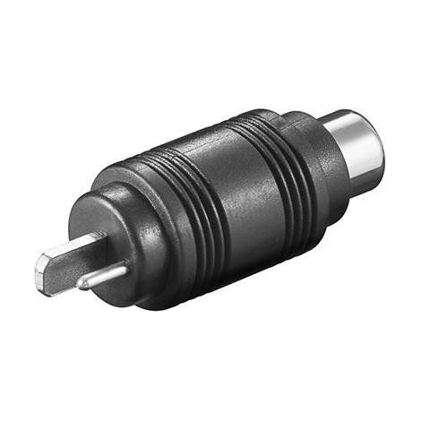 Adaptador audio rca hembra a altavoz macho  Negro (1/4)