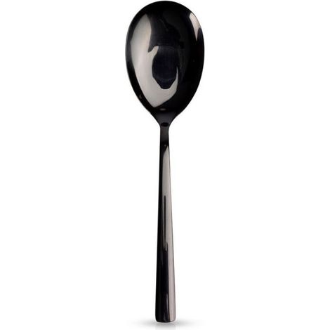 Cuillère À Salade - Acier Inoxydable - Revêtement PVD Noir - 25 cm - Pour Cuisine Et Service (1/5)