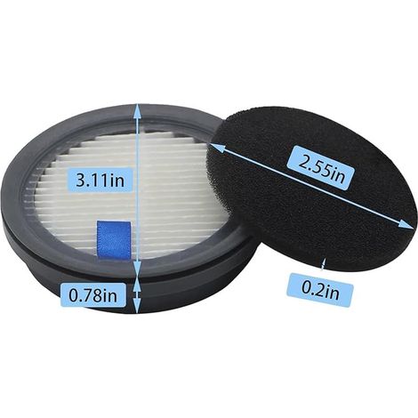 Lot de 4 filtres HEPA de rechange compatibles avec les aspirateurs sans fil Afoddon A200PRO/A200, ORFELD B08/C10A/C10G et NEQUARE séries S12, S25 et S26. (1/5)
