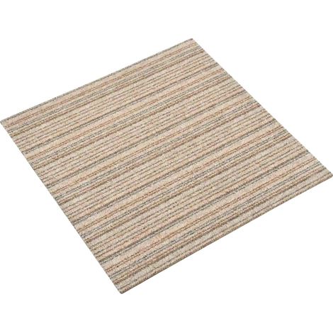 Dalles de moquette modulaires, polypropylène, installation facile, Beige, 0.5M, 0.5M (1/2)