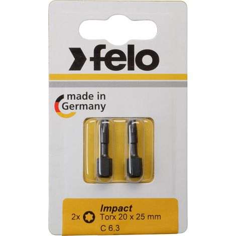 Blister 2 Torx Schraubendreher-Bits IMPACT C6,3x25mm. Nr. 30  Felo 02630241