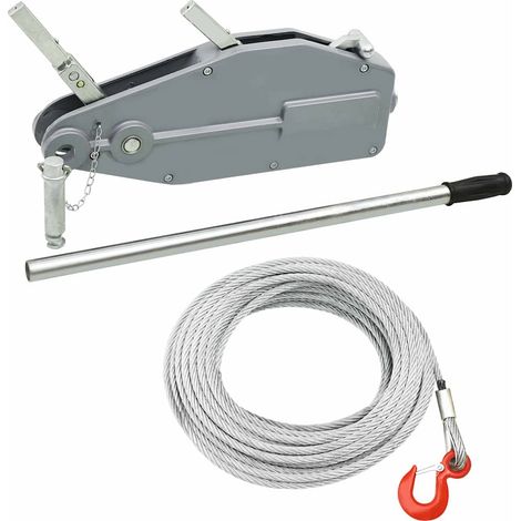 146677 Wire Rope Hoist Winch 800 kg vidaXL