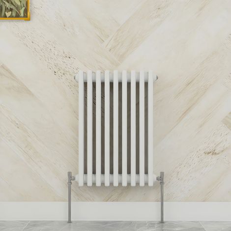 SKY Bathroom 600x425mm 3 Column Radiator Horizontal White Traditional Column Radiator