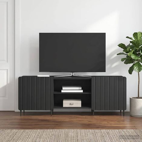 vidaXL Meuble TV Noir 150 x 31 x 52 cm Bois d'ingénierie (1/5)