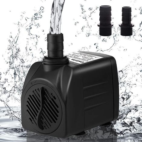 Pompe à eau submersible pour aquarium Cadrim 25 W 1 200 l/h, noire (1/3)