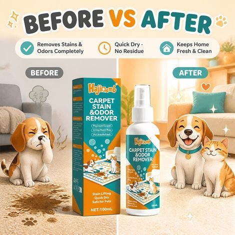 Nettoyant anti-odeurs et anti-taches pour animaux - Élimine les taches et les odeurs d'urine - Nettoyage et entretien quotidiens - Désodorisant pour litière -- (1/4)