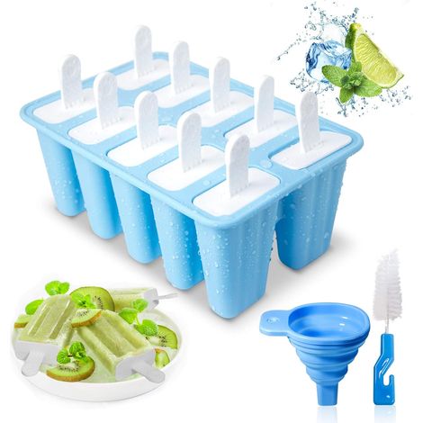 Moules à glace en silicone, lot de 10, réutilisables, pour enfants. (1/5)