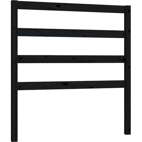 Maison Exclusive - Kopfteil Schwarz 96x4x100 cm Massivholz Kiefer