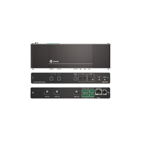 Kramer SWT3-21-H Switch HDMI 2.0b, Negro, 4K UHD, 60 Hz