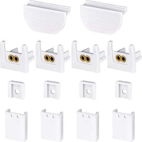 Ensemble de 14 pièces d'accessoires de fixation pour support en L pour stores plissés, kit de montage et d'installation pour stores enrouleurs, accessoires pour rideaux