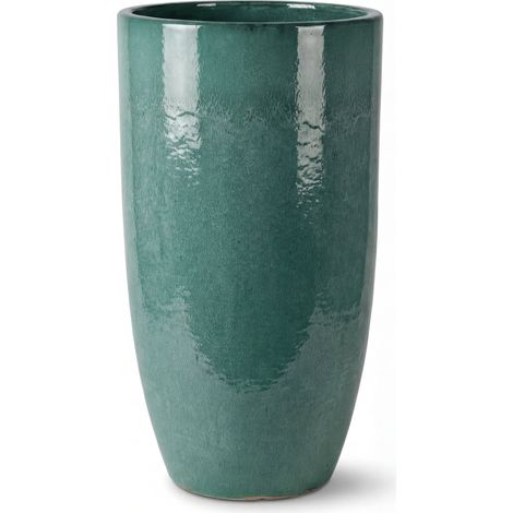 Pot grande taille d'extérieur EIFFEL 47x92cm brume de jade, fait main en terre cuite émaillée, résistant au gel (1/5)