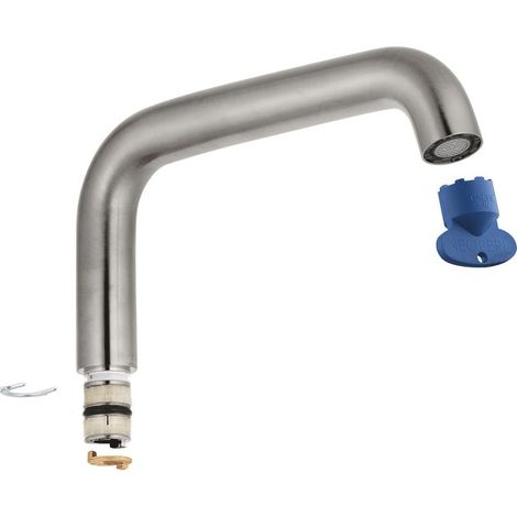 Rohrauslauf 13375 für Essence EH-Waschtischbatterie XL-size supersteel (1/2)