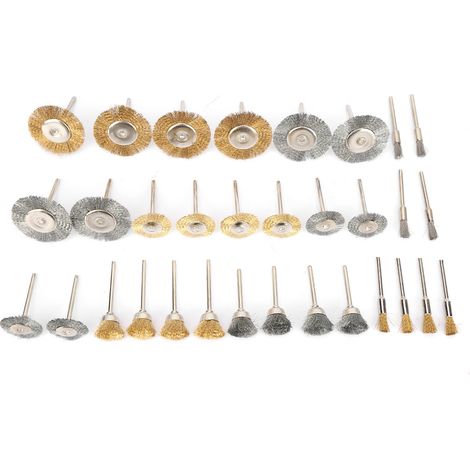 Ortviai Brosse à fil métallique en laiton et acier – 32 pièces pour polissage, meulage et décapage sur outils électriques (1/5)