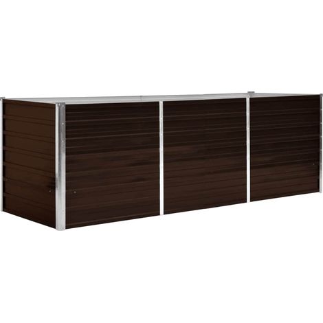 Maison Exclusive - Garten-Hochbeet Braun 240 x 80 x 77 cm Verzink (1/5)