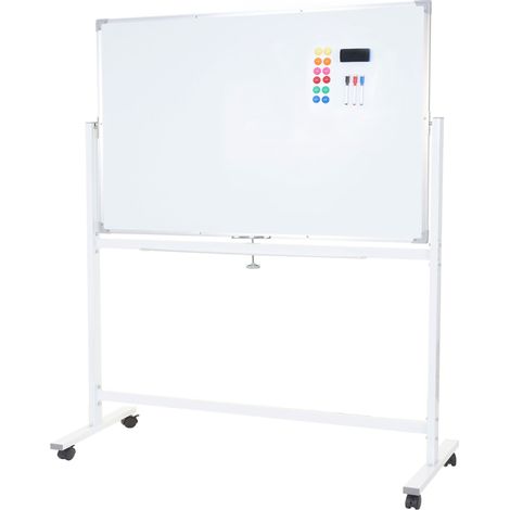 Tableau blanc HWC-C85, mobile, accessoires inclus 120x90cm (1/4)