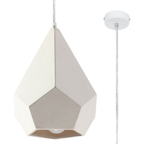 Lampe à suspension Inclino 1 E27 blanche lumilo 08.324.44 (1/5)