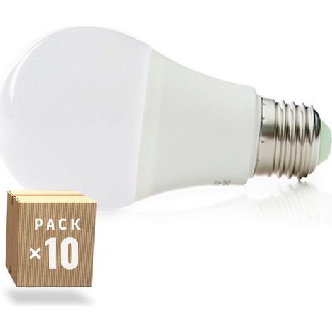 Confezione da 10 Lampade LED Sferiche Alluminio/PC E27 9W 810Lm 40.000H