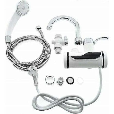 Robinet mélangeur électrique instantané, plage de réglage de la température 30-60℃, avec soupape anti-brûlure, convient à une utilisation dans la salle de bain et la cuisine. (1/5)