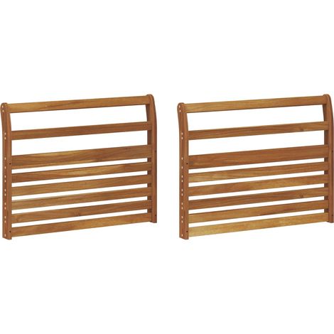Armlehne 2 stk. Natur 78,5 x 8 x 60 cm Massivholz Akazie vidaXL (1/5)