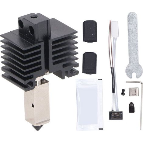 Kit d'extrusion d'extrémité chaude d'imprimante 3D en acier trempé détachable pour P1P P1S, Kit de remplacement d'extrusion, Fournitures pour imprimante 3D (1/5)