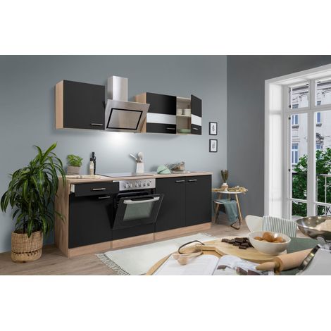 Cuisine Cuisine intégrée Chêne Noir Merle 210 cm Respekta (1/4)