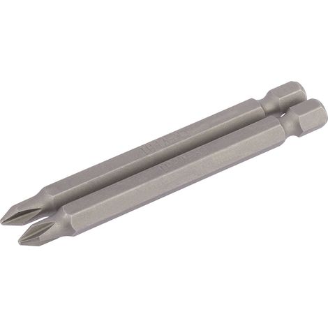 Draper 2-Piece 75mm No.1 Cross Slot (Phillips) Insert Bits with 1/4" Hex Shank (1/5)