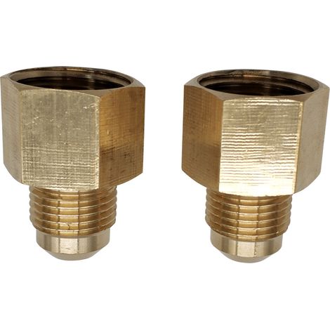 Raccord de tuyau d'arrosage en laiton évasé 3/8" x filetage NPT 1/2", adaptateur de raccordement pour chauffe-gaz