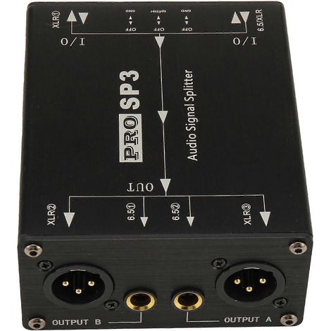 Répartiteur audio symétrique XLR, 1 entrée, 3 sorties, répartiteur audio simple avec isolateur, commutateur audio XLR 6,5+, répartiteur audio (1/5)