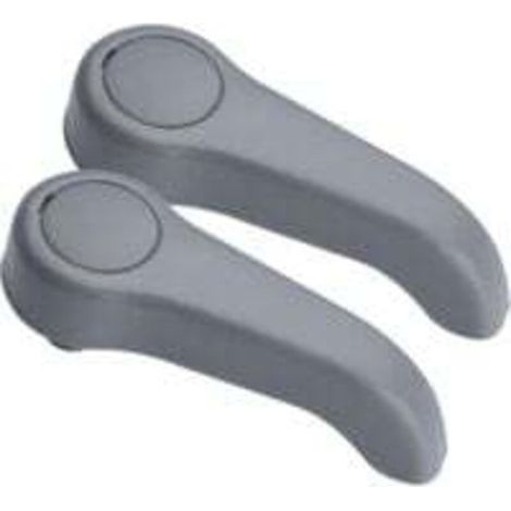 UlisemSet di 2 maniglie di regolazione del sedile anteriore grigio per Renault Clio 2 Twingo 1 7701209658 7701470827 (1/4)