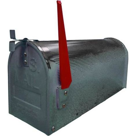 Vigor Blinky 27292-10 America US Mail Cassetta Postale Verticale Senza Palo in Alluminio Ondulato Anodizzato 17x48x22 cm colore Alluminio