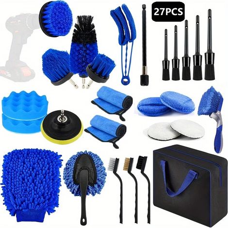 27pcs, Car Cleaning Kit, Washing Kit, Car Cleaning Brush, Detailing Kit, Washing Brush, Detailing Brush, Car Detailing Brush