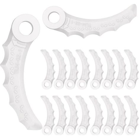 Lot de 24 lames de rechange en plastique pour tondeuse à gazon Makita 198426-9 (1/4)