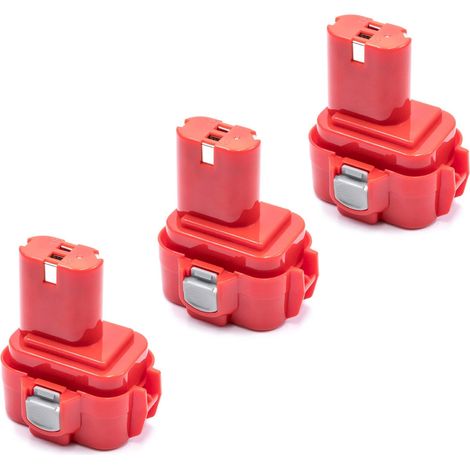 vhbw 3x batería compatible con Makita T221D, T422DW, T221DW, T422D herramienta (3000 mAh, NiMH, 9,6 V) (1/3)