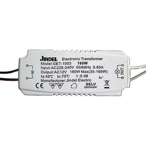 Transformateur halogène Jindel, transformateur électronique pour lampes basse tension, alimentation étanche à haut rendement lumineux, driver LED à intensité variable (1/5)
