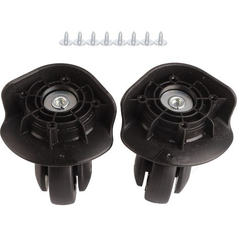 Une paire de roulettes silencieuses noires A65 pour valises de rechange universelles pour bagages, fournitures d'extérieur (1/4)