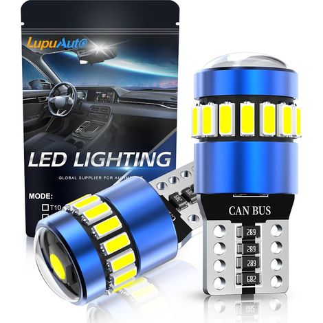 T10 W5W LED Bulb 750LM 360° Lighting 168 194 White Light 2pcs (1/5)