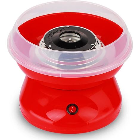 (Rouge) Mini machine à barbe à papa électrique à faire soi-même, norme européenne (1/2)