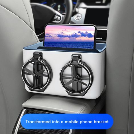 Mittelkonsole mit Getränkehalter, multifunktionalem Autositz-Organizer, Taschentuchbox, Ablage für Smartphone und Geldbörse, Autoinnenausstattung. (1/4)