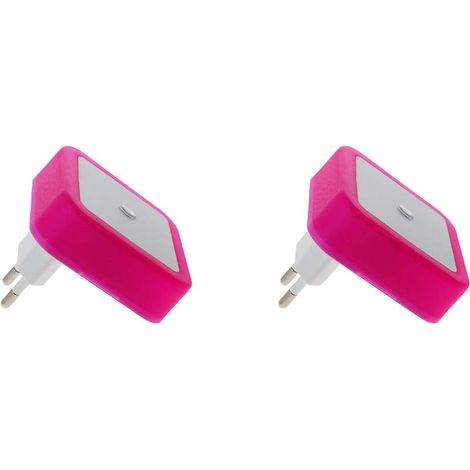 Luz nocturna enchufable de dos piezas, lámpara de noche navideña LED roja enchufable con sensor automático de anochecer a amanecer, adecuada para dormitorio, cocina, pasillo, enchufe europeo, luz de b