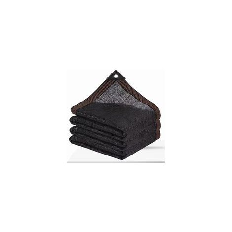 Tissu d'ombrage Filet d'ombrage de Jardin avec œillets Couverture d'ombrage extérieure pour pergola, terrasse, Plantes, Serre, poulailler, Noir, taux d'ombrage de 90%(2x2m) (1/5)