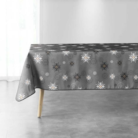 Nappe Imprimée "Enchante" 150x300cm Anthracite (1/2)