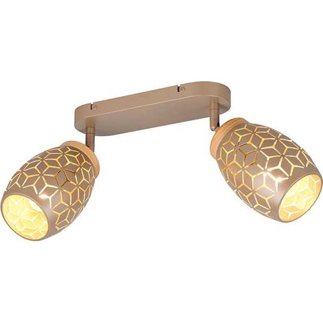 Plafonnier Lampe murale Lampe de couloir Métal café E14 pivotant L 28 cm (1/5)