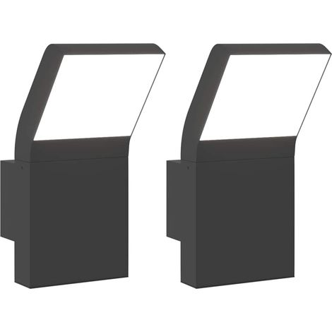 Maison Exclusive - Applique per Esterni con LED 2 pz Nere Alluminio Pressofuso (1/5)