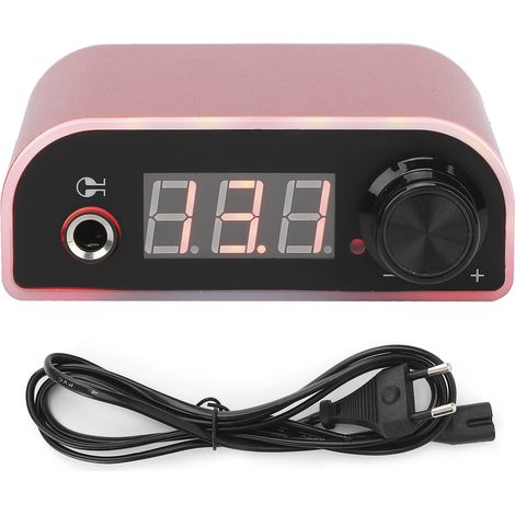 Alimentation pour tatouage LCD réglable, bloc d'alimentation pour machine à tatouer rouge (100‑240V) avec fiche UE (1/5)