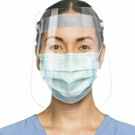 Masque de protection facial transparent réutilisable anti-vent (1/5)