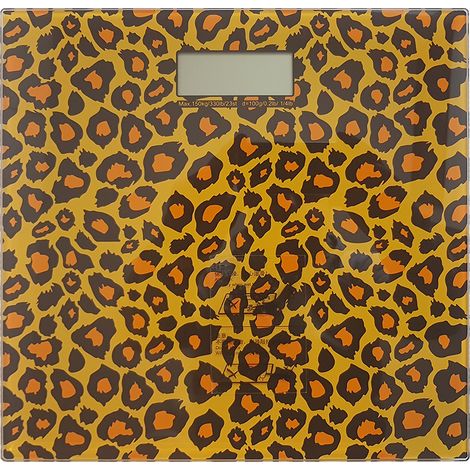 Bilancia Pesa Persona Digitale Quadrata150Kg Portata Max Leopardata Bagno