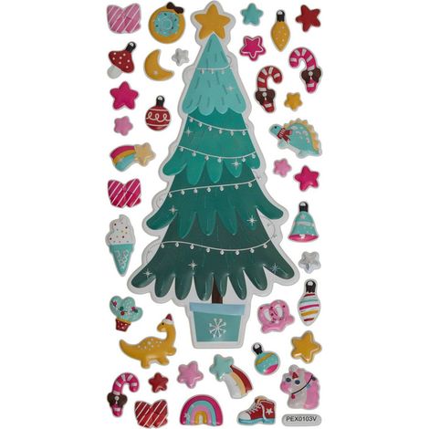 Sticker de Noël en relief hotte 9,5 x 17,5 cm - Atmosphera créateur d'intérieur (1/3)