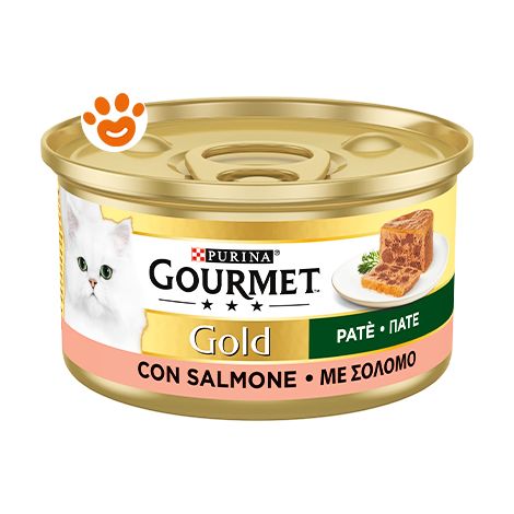 Purina Cat Gourmet Gold Patè con Salmone - Purina Cat Gourmet Gold Patè con Salmone - Lattina Da 85 Gr