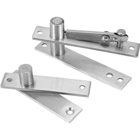 Charnière pivotante en acier inoxydable pour portes en bois, axe à 360°, acier inoxydable. (1/5)